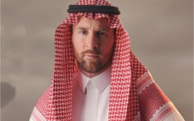 Messi se convierte en la imagen de una marca de ropa tradicional de lujo de Arabia Saud